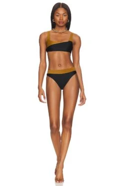 Camila Coelho Santos Bottom Black & Tan -Camila coelho Sales COEL WX244 V4