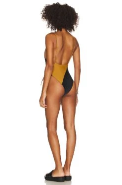 Camila Coelho Santos One Piece Black & Tan -Camila coelho Sales COEL WX245 V3