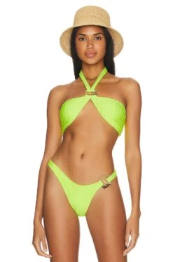 Camila Coelho Sintia Top Neon Yellow