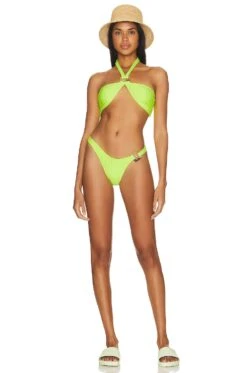 Camila Coelho Sintia Top Neon Yellow -Camila coelho Sales COEL WX249 V4