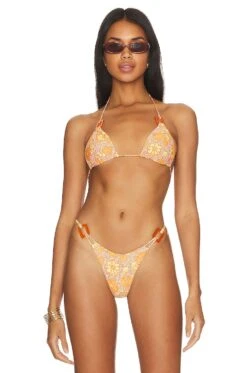 Camila Coelho Rita Top Orange Floral