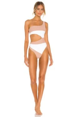 Camila Coelho Rumba One Piece White & Nude