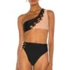 Camila Coelho Andres Top Black & Nude -Camila coelho Sales COEL WX46 V1
