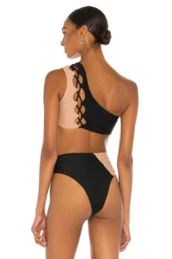 Camila Coelho Andres Top Black & Nude -Camila coelho Sales COEL WX46 V4