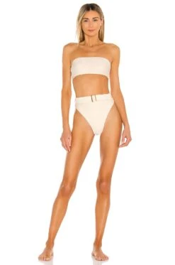 Camila Coelho Catarina High Waist Bottom Creme -Camila coelho Sales COEL WX53 V4