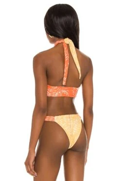 Camila Coelho Alipha Top Orange & Yellow Palm -Camila coelho Sales COEL WX64 V4
