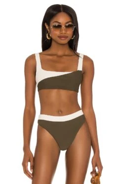 Camila Coelho Santos Top Ivory & Sage