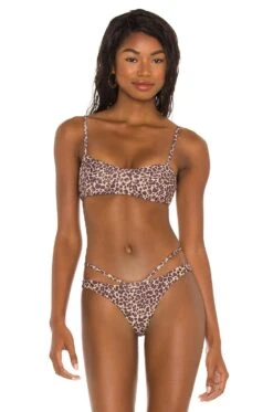 Camila Coelho Lorena Top Natural Leopard